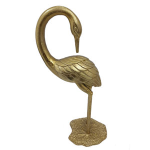 Décoration de jardin Design classique Grue décorative en aluminium de haute qualité Laiton brut Or pour la décoration intérieure Fait à la main - Product Image 3