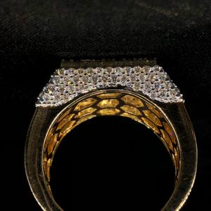 Anillo de estilo hip hop de oro personalizado de 10 quilates con diamantes para fiestas prometedoras y eternas - Product Image 5