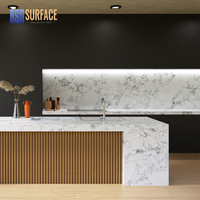 Fournisseur de pierre de quartz, quartz veiné gris ressemblant à du marbre, pierre synthétique pour comptoirs de cuisine
