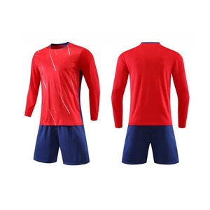 High Quality Men Long Sleeve Soccer Jersey <b>Set</b> Adult Football Uniform Boy Customized Color Custom Logo Custom Design Soccer - Product Image 3