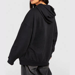 Oversized Zip Up <b>Hoodie</b> for <b>Women</b> <b>Soft</b> Cotton Blend Full Zip Sweatshirt with Relaxed Fit and Front Pockets for Daily Casual Wear - Product Image 2