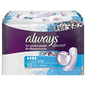 Siempre discretas almohadillas de incontinencia para mujeres, gran absorbencia, 48 unidades - Product Image 1