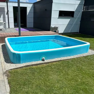 Grande <span class=keywords><strong>piscine</strong></span> gonflable carrée rectangulaire OEM avec murs à point de chute, idéale pour les jeux d'eau commerciaux et les installations temporaires - Product Image 6