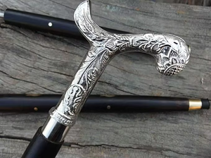 Bâton de poignée en laiton de concepteur à la mode canne de marche en bois vintage 36 "pouces article unique pour tout le monde - Product Image 5