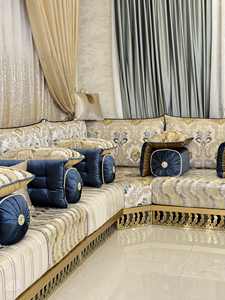 Sofá estilo Majlis árabe, diseño clásico, elegante conjunto para sala de estar, asientos de esquina de lujo, diseño que ahorra espacio - Product Image 3