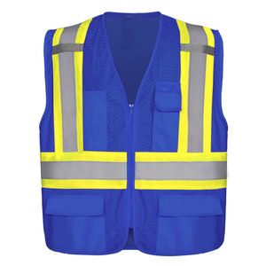 เสื้อกั๊กสะท้อนแสงสำหรับผู้ชายทำงานกลางคืนเสื้อกั๊กนิรภัยผ้าตาข่ายระบายอากาศสำหรับใช้ในการก่อสร้าง - Product Image 5