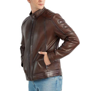 Chaqueta de cuero PU con diseños OEM de moda de invierno para hombre, chaqueta de cuero extragrande transpirable de tendencia superior ajustada - Product Image 4