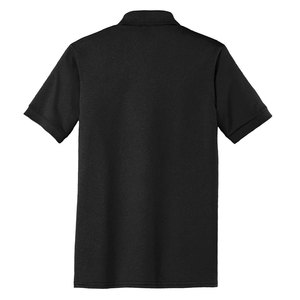 Camiseta Polo Clásica de Manga Corta con Bolsillo y Cuello Redondo para Hombre, Color Negro Intenso - Product Image 5