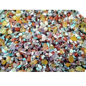Puce de pierre mélangée en cristal Pierre en vrac Puces de pierres précieuses brutes Puce de pierre dégringolée Graviers de cristal de guérison naturelle Cailloux Agate - Product Image 5