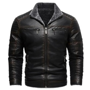 OEM diseño personalizado nueva llegada chaqueta de cuero motocicleta de calidad superior PU chaqueta de cuero chaqueta para los hombres - Product Image 5