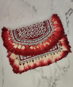 Elegante Bolso de Hombro Boho para Mujer, Bolso Tote Bordado Étnico Hecho a Mano, Moda de Tendencia al por Mayor - Product Image 3