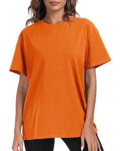 เสื้อยืดคอกลมสำหรับผู้หญิงดีไซน์เรียบๆแขนสั้นใส่สบายทรงพอดีตัวสำหรับฤดูร้อน - Product Image 3