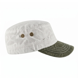White Olive <b>Green</b> Flat Brim Cap Unisex Cotton Casual <b>Hat</b> Wholesale Custom Logo High Quality OEM ODM Low MOQ Adjustable Closure - Product Image 4