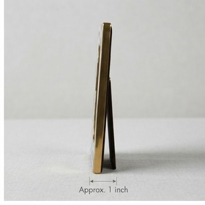 Elegant MDF <b>Photo</b> <b>Frame</b> Rectangular <b>Black</b> White Geometric Resin Pattern Tabletop Vertical Display - Product Image 4