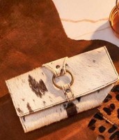 Kedatangan Baru Tas Selempang Mewah Unisex Kulit Sapi Hiasan Manik-Manik Penutup Berbentuk Pelana Warna dan Ukuran Dapat Disesuaikan