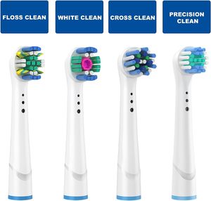 Cabezales de cepillo de repuesto para Oral B compatibles, incluye 4 precisiones, 4 hilos dentales, 4 Cruces y 4 blanqueamientos, paquete variado de 16 - Product Image 6