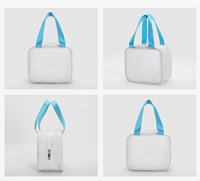 Organisateur de cosmétiques portable, trousse de toilette imperméable pour voyage, logo personnalisé, trousse de toilette transparente