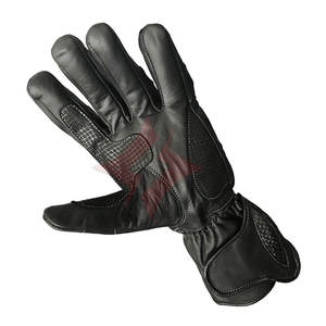 Guantes de Motocicleta Unisex de Cuero Original para Motociclista Urbano, Negros, de Cuero Genuino Premium, Impermeables, con Protección UV, Deportivos - Product Image 3