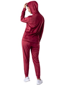 Nuevo Otoño Invierno mujer 2 piezas conjunto de terciopelo Color sólido manga larga 2 piezas traje Jogging chándal 2026 - Product Image 4