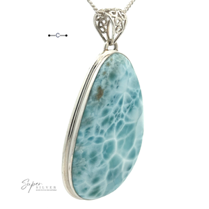 Colgante Larimar de forma libre grande - Product Image 2