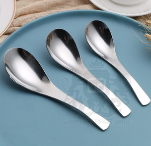 Cuillère à soupe en acier inoxydable personnalisée pour le dîner, le dessert, le miroir arc-en-ciel, l'argent, noir, le luxe, moderne, va au lave-vaisselle pour la maison - Product Image 3