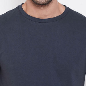 T-shirt décontracté pour homme à manches courtes 100% coton de haute qualité Impression personnalisée du logo Respirant Uni 220g en solde - Product Image 2