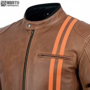 Chaqueta de Motociclista de Cuero Genuino, Camuflaje, Impermeable, Transpirable, Nueva Moda 2025, Manga Larga, Personalizada para Carreras de Motos - Product Image 3