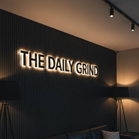 Letrero Luminoso LED 3D Personalizado para Tiendas, Restaurantes, Cafeterías, Barbacoas, con Caja de Luz Metálica y Transformador