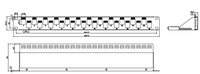 Panel Patch 1U 24-Port Kosong Tanpa Pelindung Tipe Staggered