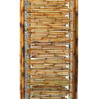 Paravent en bambou traditionnel, cloison de séparation de pièce en bois rustique, artisanal, 3 panneaux, pliable, mobile, installation facile