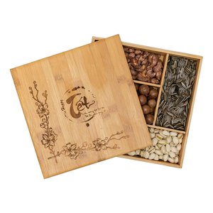 Belle boîte à confiserie du Nouvel An lunaire avec couvercle en bambou du fabricant du Vietnam - Product Image 1