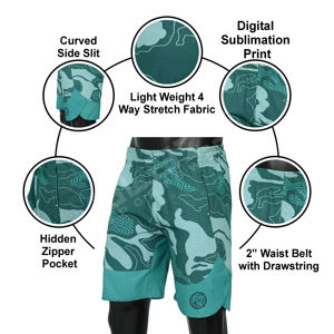 Contrast Pocket Bottom Nylon Running Sportswear Gym Fitness Half <b>Tights</b> Quick Dry Summer Mesh Compression Men's Short - Product Image 5