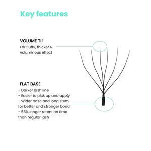 Pestañas Clover 5D W, Cruelty-Free, Base Plana, Abanicos Preformados en Forma de W, Tallo Largo, Pestañas Naturales al por Mayor, Larga Duración - Product Image 4