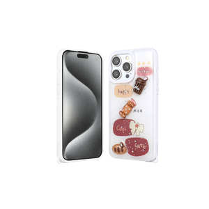 Étui de protection en silicone figuré anti-traces de doigts de luxe pour iPhone 15 Pro Max, style tendance premium INS, coque arrière - Product Image 2
