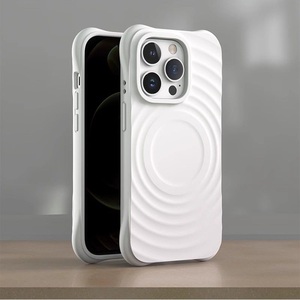 เคสโทรศัพท์ซิลิโคน TPU แม่เหล็กสุดหรูแบบบางพิเศษกันกระแทกลายคลื่น3D ฝาครอบมือถือสำหรับ iPhone 16 PROMAX 16 PLUS 15 14 13 - Product Image 2
