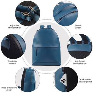 Mochila Unisex de Cuero Elegante, Casual, Impermeable y Antirrobo de Alta Gama Personalizada para Viajes y Uso Diario - Product Image 6