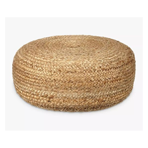 Coussin rond en jacinthe d'eau fait main écologique du Vietnam pour le salon/coussin durable avec matériau naturel - Product Image 1