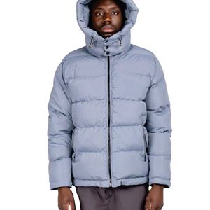 Veste d'hiver en duvet de haute qualité, veste décontractée à coque souple avec fermeture éclair, manteau bouffant brillant personnalisé pour hommes - Product Image 2