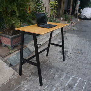 StaBamboo BFSTB002 Adjustable 120x60cm Standing <b>Desk</b> with A-Frame Legs Assembly Required - Product Image 2