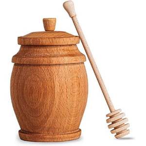 Recipiente de miel de madera hecho a mano Natural de alta calidad con tapa para cocina, hogar, Hotel, Resort, tamaño de diseño personalizado de La India - Product Image 5
