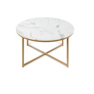 Luxurious Coffee <b>Table</b> Decorative Furniture High Quality Rounded Metal <b>Marble</b> Corner <b>Table</b> Handmade Home and Villa 2025 - Product Image 4