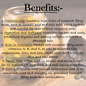 Aceite portador de semillas de sandía de grado cosmético puro 100% prensado en frío Citrullus Lanatus ISO 9001 volumen personalizado certificado - Product Image 4