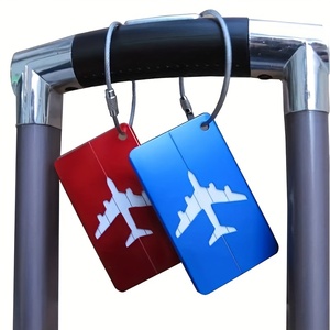 Etichetta per bagaglio in lega di alluminio stile aereo 7.5*4.5cm con carta d'identità perfetta per bagagli borsa accessori da viaggio - Product Image 2