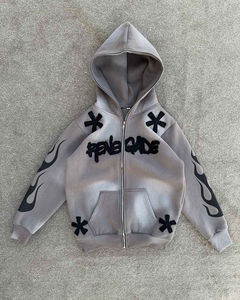 Sweat à capuche pour homme - 100% coton - Veste à capuche brodée 3D - Imperméable - Respirant - Haute qualité - Confortable - Durable - Pour un usage décontracté - Product Image 6