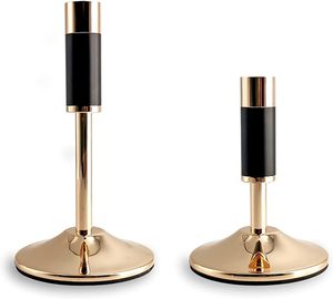 Pot à bougie design moderne lampe à bougie fantaisie en métal en laiton plaqué or bougeoir - Product Image 1