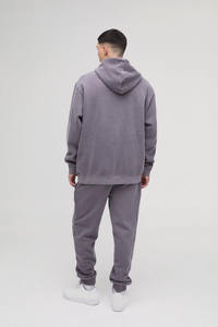 Chándal lavado de gran tamaño de fabricante personalizado OEM, conjunto de Sudadera con capucha y Jogger de 450gsm de felpa francesa Boxy Heavyweight - Product Image 3