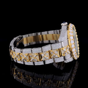 Reloj de Pulsera de Diamante Moissanite Personalizado de Alta Calidad, Claridad VVS, Relojes de Pulsera con Incrustaciones de Diamantes para Hombre y Mujer, Precios de Fábrica - Product Image 2