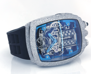 Reloj Hip Hop Bust Down para Hombre, Relojes Mecánicos Automáticos de Lujo con Diamantes Moissanite VVS, Correa de Acero Inoxidable, Estilo Iced Out - Product Image 1