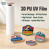 Film Transfer Panas 3D PU UV yang Dapat Dicetak dengan Suhu Tinggi untuk Label Logo Timbul pada Pakaian, Tas, dan Alas Kaki