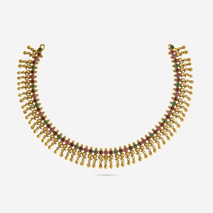 Wedding Gift Religious Diamond Pendant <b>Necklace</b> in Gold Plated Brass and Zinc Alloy Beads - Product Image 1